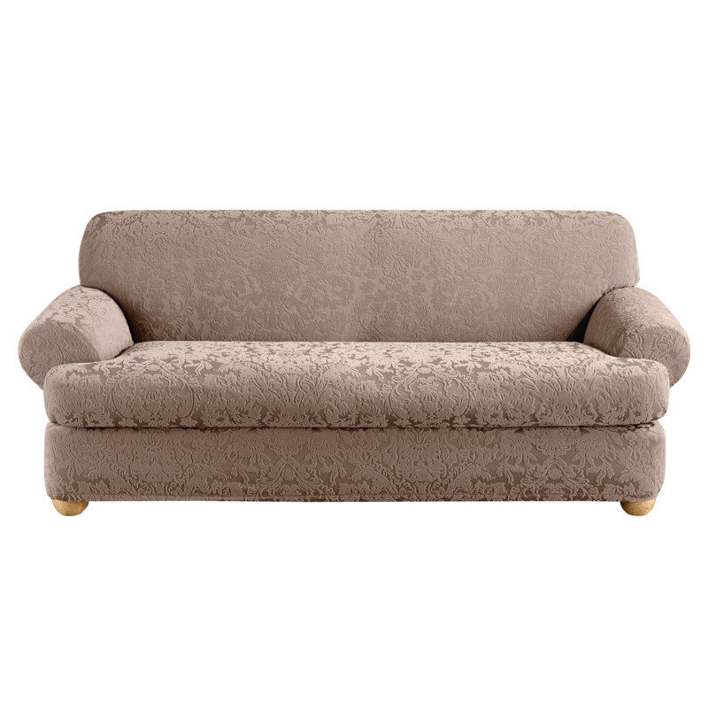 Sure Fit Stretch Jacquard Damask TCushion Sofa Slipcover & Reviews